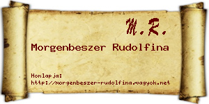 Morgenbeszer Rudolfina névjegykártya